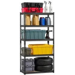 VEVOR Werkstattregal, 907 kg, 5-stufiges Garagen-Lagerregal, 406x813x1596 mm, Steckregal, Schwerlastregal, Metallregale für Garagenregale