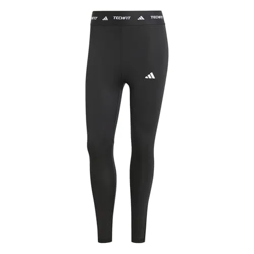 adidas TF 7/8 L Tights Damen - Kompressions-Tights in Schwarz, Größe XS - Kleidung: 7/8-lange Tights mit techfit-Technologie für optimale Kompression; atmungsaktiv und feuchtigkeitsregulierend dank AERO.RDY-Technologie – ideal für sportliche Aktivitäten.