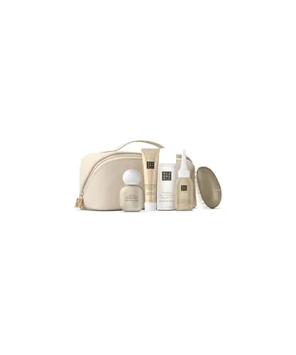 RITUALS Haarpflege Set mit exklusiver Haarbürste – 4 Reisegrößen für luxuriöse Pflege - Vollständiges Haarpflege-Set mit Detox Shampoo, Trockenshampoo, Ultra Shine Maske und Haarparfum in praktischen Reisegrößen. Ideal für unterwegs in einer wiederverwendbaren Tasche. Stilvolles Geschenk für besondere Anlässe.
