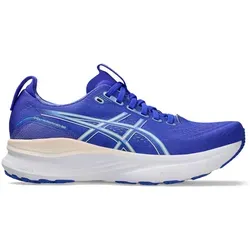 ASICS Gel-Kayano 32 Damen Stabilitätsschuh – Blau/Silber, Größe 39 - Erlebe höchsten Komfort und Stabilität mit dem ASICS Gel-Kayano 32. Ideal für Überpronierer, bietet er gezielte Unterstützung und reaktive Dämpfung für lange Strecken und intensive Trainingseinheiten.