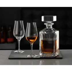 Spiegelau & Nachtmann, 3-teiliges Whisky Snifter Premium Set, Decanter mit Snifter Premium mit gezogenem Stiel, 4460193