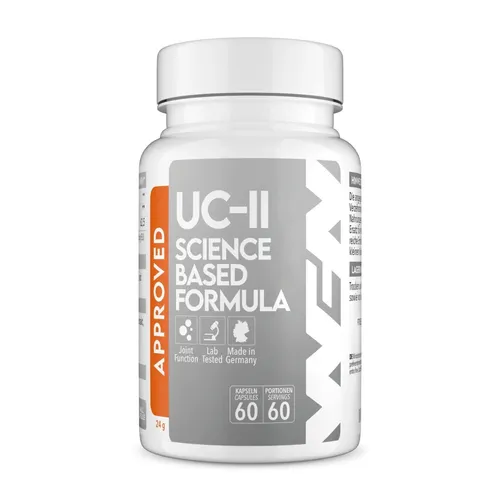 WFN Approved UC-II - Undenaturiertes Collagen Typ 2 - 60 Portionen - Nahrungsergänzungsmittel für Gelenkgesundheit mit hochwertigem, undenaturiertem Kollagen Typ 2 und Vitamin C zur Unterstützung des allgemeinen Wohlbefindens.