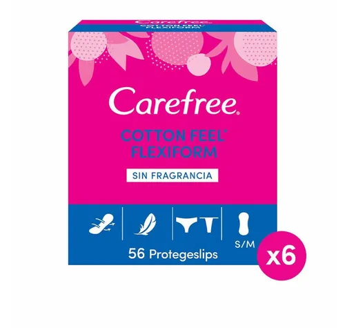 CAREFREE Gesichtsreinigungstuch Flexiform Protector Cotton Sin Fragancia 56 U