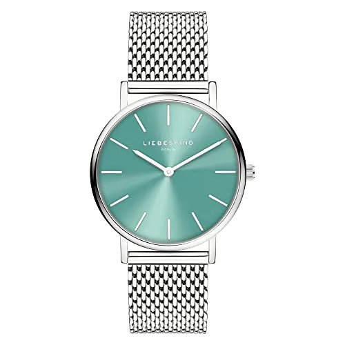 Liebeskind Armbanduhr LT-0298-MQ Silber - Elegante Damenuhr mit Edelstahlgehäuse und stylischem Meshband. Das Easy-Change-System ermöglicht einen schnellen Bandwechsel, ideal für jeden Anlass.