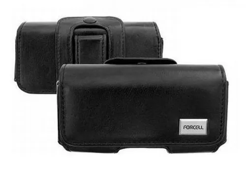 Schutzhülle Cover Luxus Universell (Schwarzes Leder Horizontal D) ~ Nokia 3710