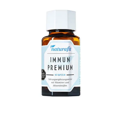 Naturafit Immun Premium Kapseln 34.9 g - Arzneimittel zur Unterstützung des Immunsystems mit hochdosierten Vitaminen, Mineralstoffen und natürlichen Extrakten für effektiven Schutz, besonders in der Erkältungszeit.
