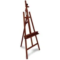Artina Akademiestaffelei Barcelona - Profi Dreifuß-Staffelei aus Nußbaum - Professionelle Akademiestaffelei aus massivem Nußbaumholz, ideal für Künstler und Hobby-Maler. Mit großer Doppelauflage für Malutensilien und geeignet für Leinwände bis 120 cm.