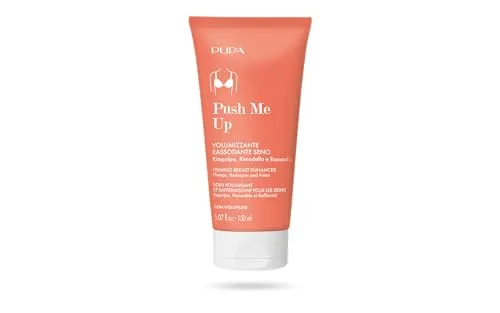 Pupa Milano Push Me Up - 150 ml Brustvergrößernde Creme - Gesichtscremes mit 91% natürlichen Inhaltsstoffen für straffere und vollere Brüste. Bekämpfen Sie schlaffe Haut mit der innovativen Formel und genießen Sie sichtbare Ergebnisse!