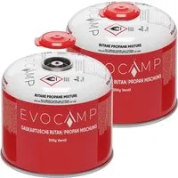 Evocamp Gaskartusche 2 Stück 300g Butan Propan Schraubventil für Camping Weber Q100