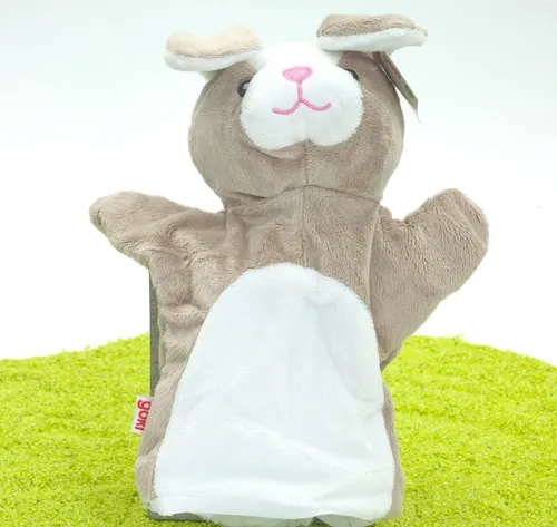 Goki Handpuppe Hase 24 cm - Plüsch - Kreative Spielzeughandpuppe aus weichem Plüsch, ideal für Rollenspiele und Geschichten. Fördert die Fantasie und ist ab 12 Monaten geeignet. Pflegeleicht und in niedlichem Design.