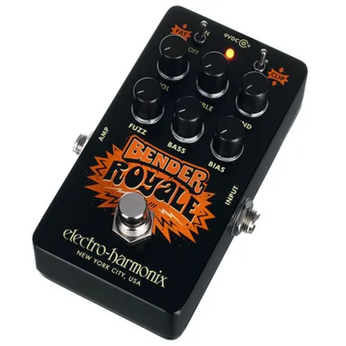 Bender Royale Fuzz Black - Effektrevolution für Gitarristen - Der Bender Royale Fuzz Black bietet klassischen Fuzz-Sound mit modernen Features wie 2-Band-EQ, BIAS Control und Blend-Funktion. Ideal für kreative Klangexperimente und vielseitige Einsatzmöglichkeiten.
