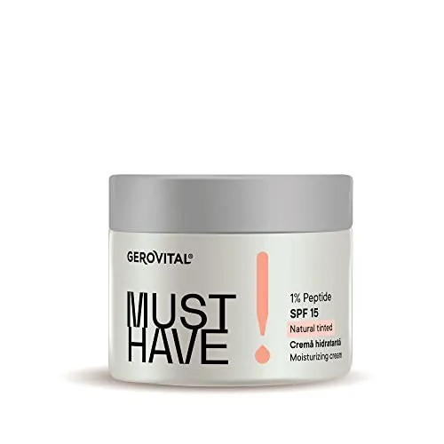 Gerovital Must Have DD Feuchtigkeitscreme mit 1% Peptiden & SPF 15 – Tagespflege mit Vitamin E für ein ebenmäßiges Hautbild – 50 ml