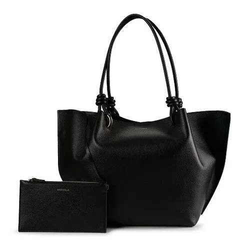 Coccinelle Finn Shopper - Damenhandtasche aus Leder in Schwarz - Elegante Coccinelle Finn Shopper aus genarbtem Leder, ideal für den täglichen Gebrauch und stilvolle Akzente.