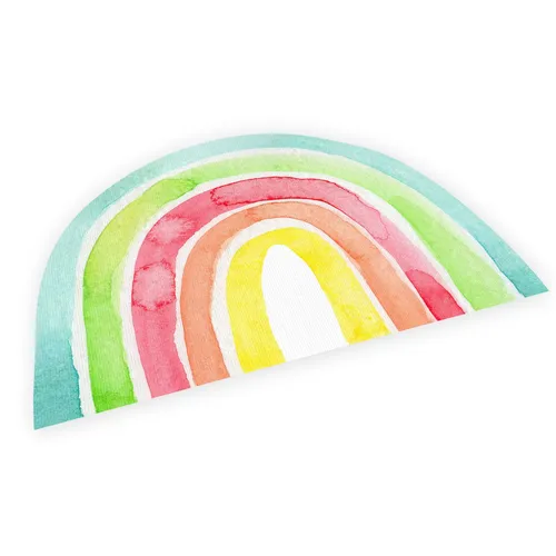 stabiles Vinyl Tischset Regenbogen bunt Kinder Platzset abwaschbar