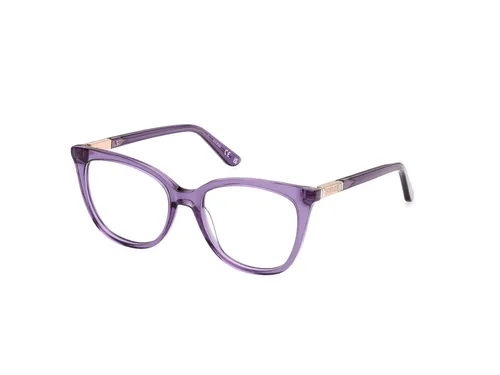 Guess GU50197 Damen-Brille inkl. Gläser Vollrand Eckig Acetat-Gestell 52mm/17mm/140mm, lila