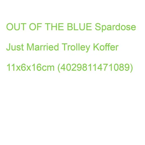 OOTB Spardose Just Married Trolley Koffer 11x6x16cm (4029811471089) (719217)