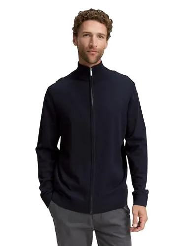 Strickjacke TOM TAILOR Herren M - Herren-Strickjacke aus 100% Baumwolle, atmungsaktiv und pflegeleicht, ideal für gemütliche Anlässe oder das Büro.