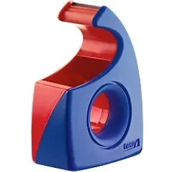Tesa Klebebandabroller 57443 Easy Cut – Handabroller in rot/blau - Ergonomischer Handabroller für Klebeband (19mm x 10m) mit scharfem Wellenmesser für präzise Schnitte. Ideal für den täglichen Einsatz und einfach in der Handhabung.