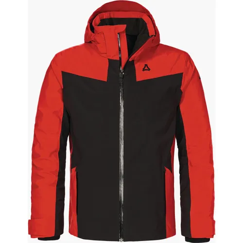Schöffel Trifex Herrenjacke - scarlet red (2205) 48 - Herren Skijacken mit 10k mm Wassersäule, ideal für Skifahrer, die Funktionalität und Stil suchen. 2-Wege-Stretch und abnehmbare Kapuze sorgen für Bewegungsfreiheit und Komfort.