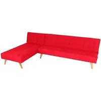 Ecksofa MCW-K38 - Vielseitiges Klappsofa mit Liegefläche - Sofas - Liegefläche wahlweise links oder rechts, hochwertiger Stoff und MVG-zertifiziert für höchste Qualität und soziale Verantwortung.