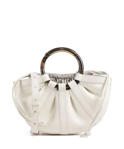 Coccinelle Shell Handtasche - Damen in Elfenbein - Elegante Coccinelle Shell Handtasche aus feinem genarbtem Leder, ideal für stilvolle Auftritte und den täglichen Gebrauch.