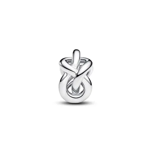 PANDORA Moments Unendlichkeitsknoten Charm aus Sterling Silber - Bead Charm für Damen, symbolisiert Ewigkeit und Belastbarkeit, perfekt für deine Pandora Moments Armbänder.