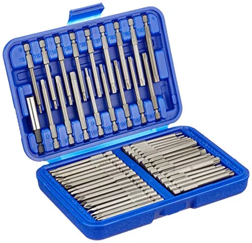 Projahn 3790 Bit-Box 1/4" SECURI - 50-teiliges Sortiment - Werkzeug-Set mit 50 hochwertigen Chrom-Vanadium-Stahl Bits, ideal für Handbetätigung oder Elektroschrauber, extra lang und in praktischer Kunststoff-Box.