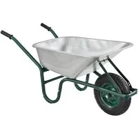 Juskys Schubkarre Garden 100L - Robuste Schubkarre mit 100L Volumen und 210 kg Tragkraft, ausgestattet mit Luftreifen für einfachen Transport im Garten.