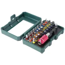 Metabo Bit-Box SP, 32-teilig - Werkzeug-Set mit 32 hochwertigen S2-Bits, inklusive magnetischem Schnellwechseladapter und Bithalter. Ideal für Heimwerker und Profis, robust verpackt in einer stabilen Bitbox.