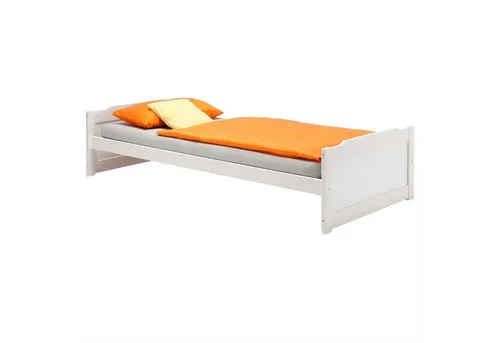 IDIMEX Massivholzbett FRITZ, 90x200 cm - Hochwertiges Kinderbett aus massivem Kiefernholz in weiß, ideal für eine gemütliche Schlafumgebung im Kinderzimmer.