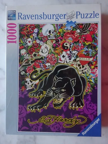 XXXX Puzzle 1000, Ed Hardy, Black Panther, 191741, Ravensburger NEU