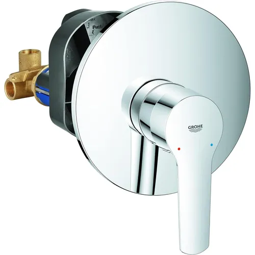 GROHE QUICKFIX Start Einhand-Brausearmatur - Wandmontage, chrom - Armaturen mit GROHE QUICKFIX Installationssystem, Pflegeleicht dank langlebiger GROHE StarLight Chromoberfläche und einfache Montage durch Anleitungsvideo.