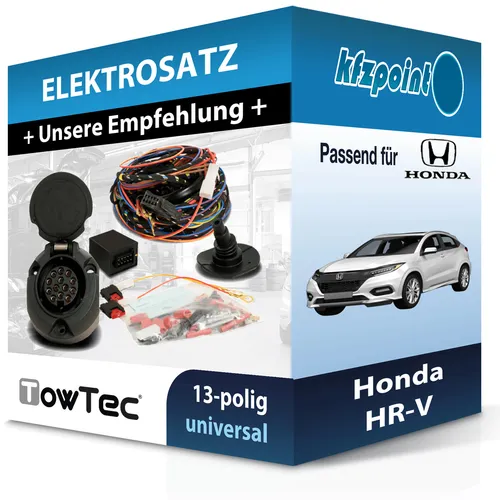 TRAIL-TEC E-Satz 13polig für Toyota C-HR - Universeller Elektrosatz mit Blinkerüberwachung, ideal für die einfache Installation einer Anhängerkupplung. Inklusive Montagematerial und Anleitung.