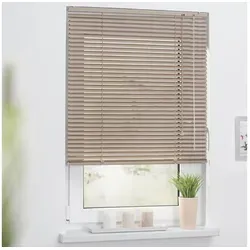 Lichtblick Original Jalousie, Braun, Metall, 75x130 cm - Jalousien aus hochwertigem Aluminium, idealer Sicht- und Sonnenschutz mit 25 mm Lamellen, pflegeleicht und perfekt für Bildschirmarbeitsplätze.