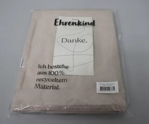 Ehrenkind Kinderbettwäsche aus 100% Bio-Baumwolle - Bettwäsche-Set in Renforcé Beige, 100x135 cm mit OEKO-TEX® Standard 100 Zertifizierung, ideal für ein gesundes Schlafklima für Ihr Kind.