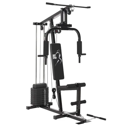 ArtSport Kraftstation ProfiGym 2000 - Multistation für effektives Krafttraining Zuhause, 9 Gewichte mit 40kg für ganzheitlichen Muskelaufbau und Platzersparnis