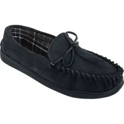 Sleepers Herren Adie Hausschuhe - Mokassins aus Wildleder (Marineblau, Größe 43) - Bequeme Mokassins aus hochwertigem Wildleder mit rutschfester Gummisohle. Ideal für entspannte Abende zu Hause. Stilvoll und bequem zugleich.