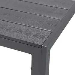 INDA-Exclusiv WPC Aluminium Gartentisch 160x90 cm - Gartentisch aus Aluminium mit pflegeleichter WPC Tischplatte, ideal für Terrasse oder Garten. Bietet Platz für 6 Personen und sorgt für ein edles Ambiente.