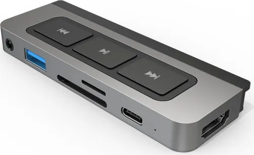 Hyper Drive Media 6-in-1 USB-C Hub für iPad Pro Air - 4K HDMI, schnelle Datenübertragung und einfache Mediensteuerung für kreative Profis