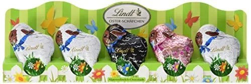 Lindt Mini Schoko Osterschäfchen 50g – Süße Überraschung zu Ostern - Lindt Mini Schoko Osterschäfchen 50g, aus feiner Alpenvollmilchschokolade. Perfekt als süße Deko und Geschenkidee für Ostern. Ein echter Hingucker, der Freude bringt!