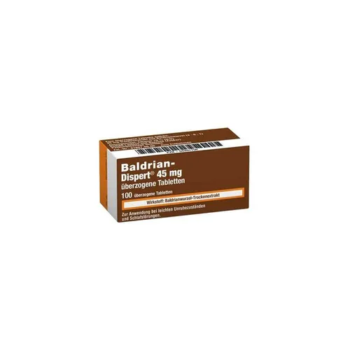 Baldrian Dispert 45mg – Pflanzliches Beruhigungsmittel - Arzneimittel zur Linderung von leichten nervösen Spannungszuständen und Schlafstörungen. Ideal für entspannende Nächte und innere Ruhe.