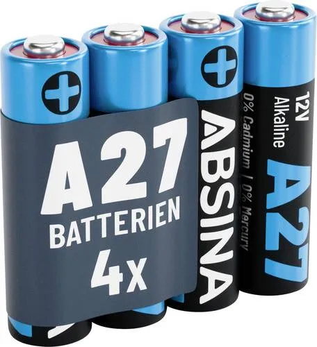 Absina Spezial-Batterie 27A Alkali-Mangan 12V 28 4St.