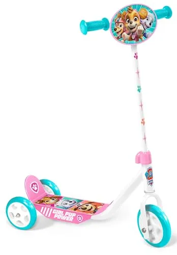 STAMP - Scooter 3 Räder - PAW Patrol Girl, Blau - 3-Rad-Roller für Kinder mit rutschfester Fußstütze und höhenverstellbaren Griffen. Ideal für sicheres Fahren und viel Spaß im Freien!