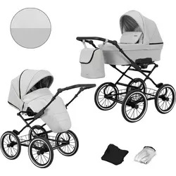 Kunert Romantic 2in1 Kinderwagen in Silber mit AIR WHEELS - Der Kunert Romantic 2in1 Kinderwagen vereint Komfort und Funktionalität. Mit AIR WHEELS und einem stabilen Rahmen ist er ideal für entspannte Ausflüge. Genießen Sie die große Tragewanne und den verstellbaren Griff für optimale Handhabung.