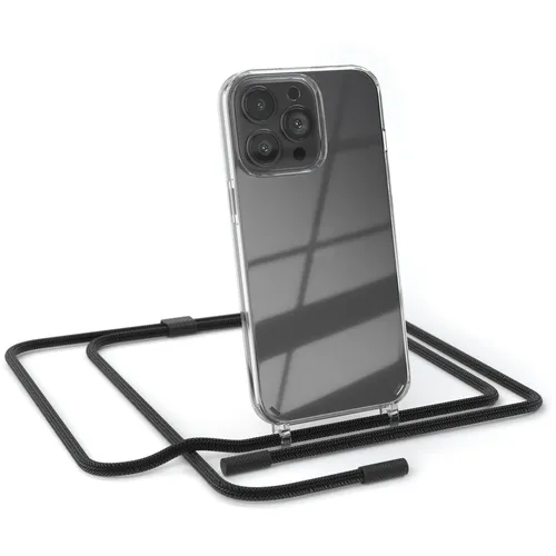 Handykette für Apple iPhone 13 Pro Umhängehülle Band verstellbar Cover Schwarz
