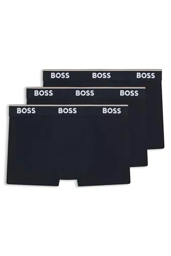 HUGO BOSS Herren Trunk 3p Co/EL Boxershorts - Open Blue480, M - Badeshorts für Herren mit elastischem Bund, bieten ein angenehmes Tragegefühl und sind aus atmungsaktivem Material für optimalen Komfort.