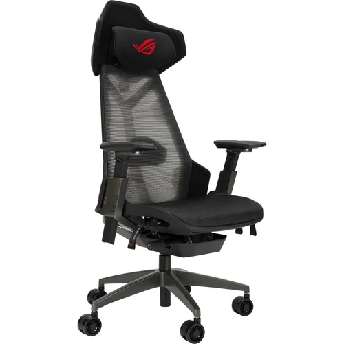 ASUS ROG Destrier Ergo Gaming Chair - Ergonomischer Cyborg-Gaming-Stuhl mit 360° Armstützen, Akustikpaneel und atmungsaktivem Mesh für ultimativen Komfort und weniger Ablenkung