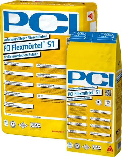 PCI Flexmörtel S1 20KG - Verformungsfähiger Fliesenkleber - Mörtel für keramische Beläge, verformungsfähig und wasserfest, ideal für Innen- und Außenanwendungen, auch auf alten Fliesen.