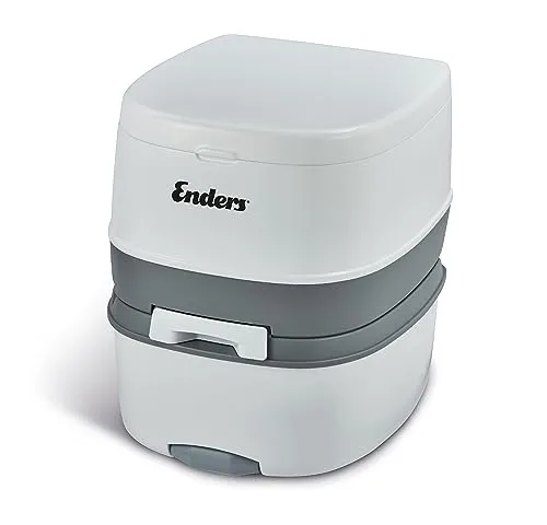 Enders Campingtoilette SUPREME Mobil WC - Toiletten mit komfortabler Sitzhöhe von 44 cm, integrierter WC-Papierhalter und einfache Handhabung durch ergonomische Tragegriffe und Transportrolle.