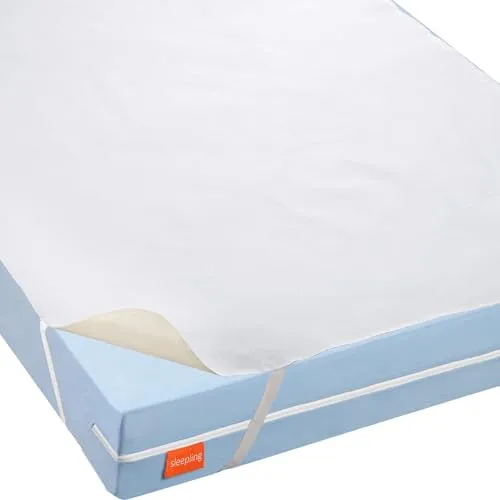 sleepling wasserundurchlässiger Matratzenschoner 90x200 cm, Molton Matratzenauflage, Matratzenschutz 90 x 200 cm, Oberbezug 100% Baumwolle, Made in Germany, 95 Grad Kochfest